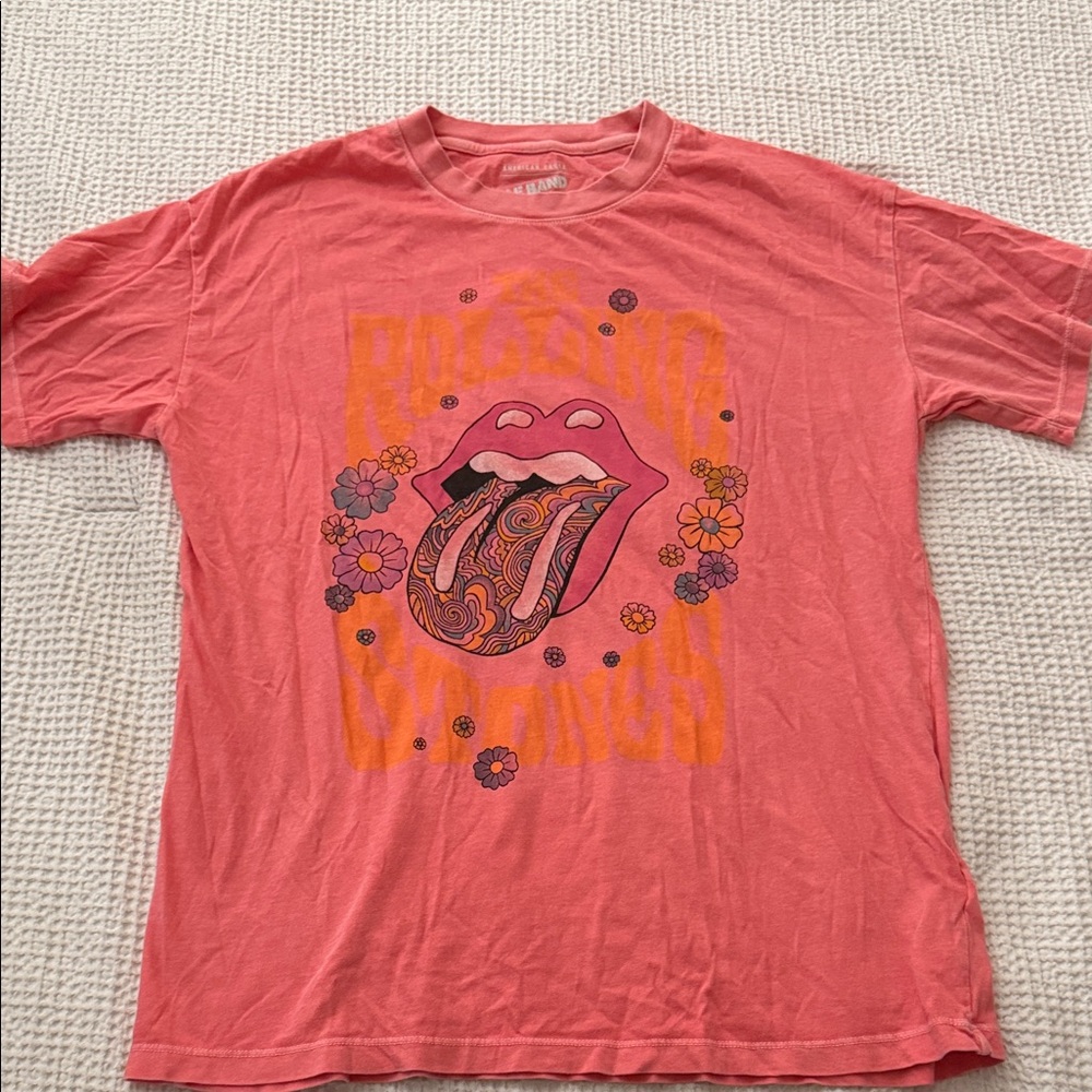 Women’s American Eagle Pink Graphic Band Tee